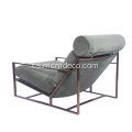 Moderní Milo Baughman Fabric Lounge Chair s Ottoman